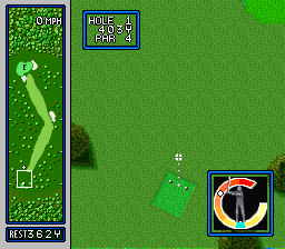 HAL's Hole in One Golf (USA) In game screenshot